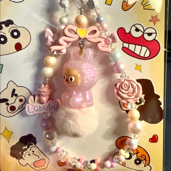 Accessories - La BuBu Keychain Bag Charm Pink